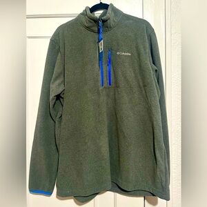 Men’s gray Columbia fleece pullover XL